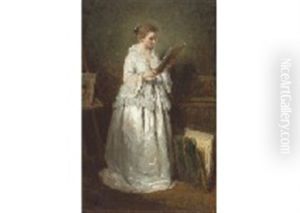 Woman At Studio by Charles Joshua Chaplin