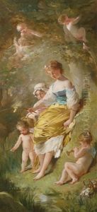 Les Petits Pecheurs by Charles Joshua Chaplin