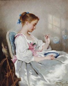 Blowing Bubbles by Charles Joshua Chaplin