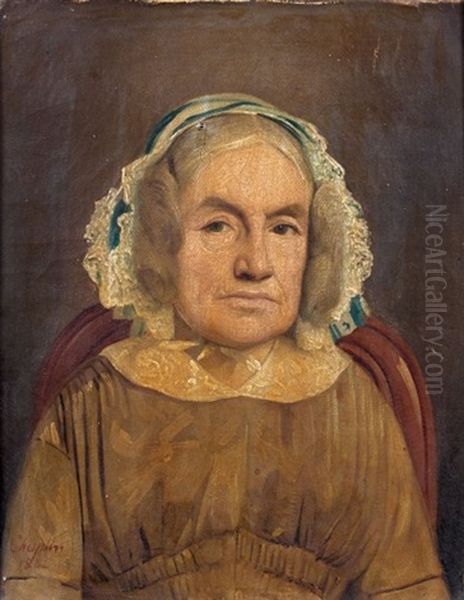 Portrait De Femme Au Bonnet Assise Dans Un Fauteuil - view 1