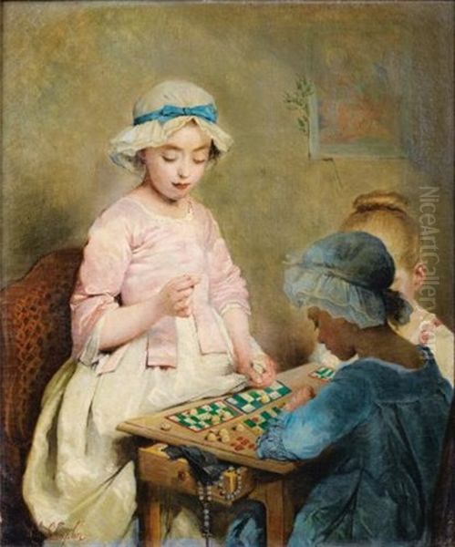 Fillettes Jouant Au Loto - view 1