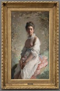 Portrait Of A Lady With Bouquet