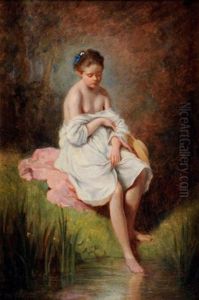 Jeune Fille Au Bain by Charles Joshua Chaplin