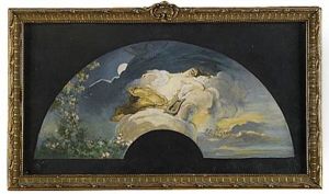 Erato Slumrar Mellan Natt Och Dag by Charles Joshua Chaplin