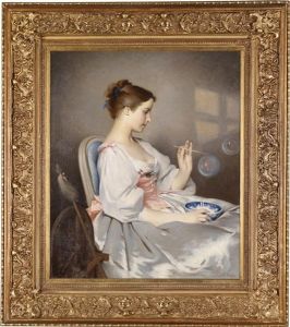 Die Seifenblasen (by J. Oldelli) by Charles Joshua Chaplin