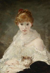 Madchen Mit Katze by Charles Joshua Chaplin