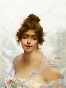 Portrait Of A Lady by Charles Joshua Chaplin