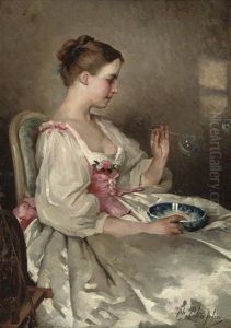 Blowing Bubbles by Charles Joshua Chaplin