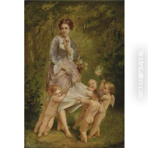 Venus With Putti by Charles Joshua Chaplin