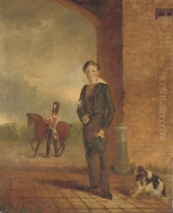 Portrait Of George Dean-pitt (1823-1883) by Thomas Anbury