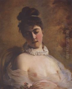 Jeune Fille A La Rose by Charles Joshua Chaplin