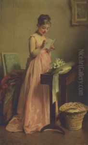 Jeune Fille A La Lecture by Charles Joshua Chaplin