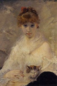 Portrait D'une Jeune Fille by Charles Joshua Chaplin