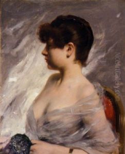 Portrait Of A Young Beauty by Charles Joshua Chaplin