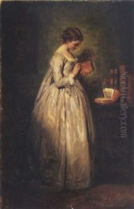 Jeune Fille Lisant by Charles Joshua Chaplin