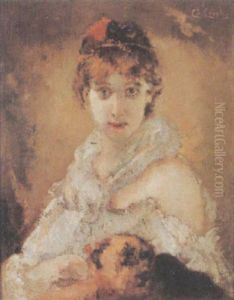 Portrat Einer Jungen Dame Mit Hund Portrat Einer Jungen Dame Mit Hund