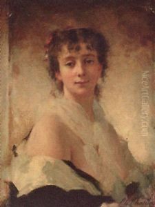 Buste De Jeune Femme by Charles Joshua Chaplin