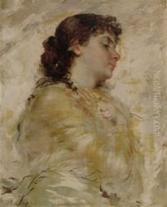 Portrait Of A Young Woman In Profile Portrait Of A Young Woman In Profile