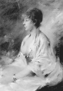 Jeune Femme De Profil by Charles Joshua Chaplin