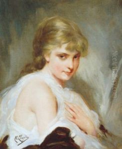 Jeune Fille Timide by Charles Joshua Chaplin