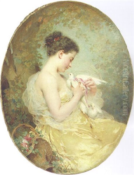 A Beauty With Doves - view 1