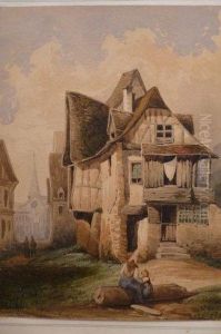 Maisons A Colombage by Gabriel Auguste Ancelet