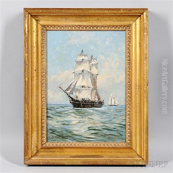 American Brig At Sea - view 1