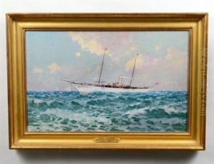 Vanderbilt Steam Yacht "north Star" On The High Seas
