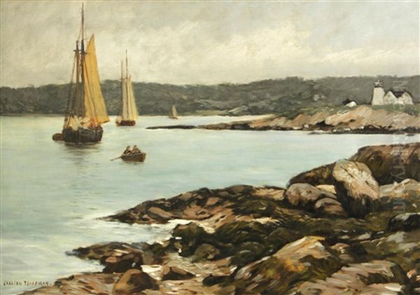 Boats Along A Rocky Coast - view 1