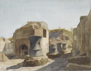 Vue De Pompei, Avec Les Moulins A Grain
