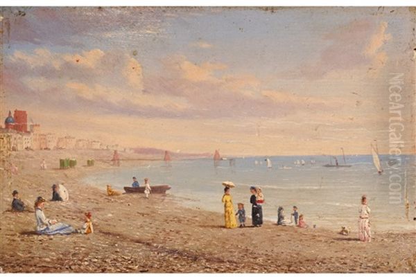 A View Of Brighton Beach With Figures In The Foreground - view 1
