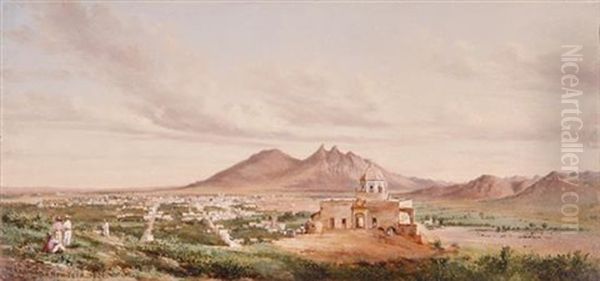 Monterrey, From The Cerro Del Chipinique (view Of The Palacio Del Obispado, Monterrey Valley) - view 1