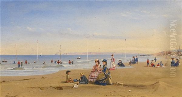 The Beach At Trouville - view 1