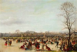 Skaters In The Bois De Boulogne by Conrad Wise Chapman