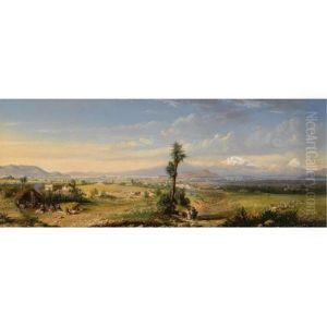 The Valley Of Mexico With A View Of The Popocatepetl And The Ixtlacihuatl