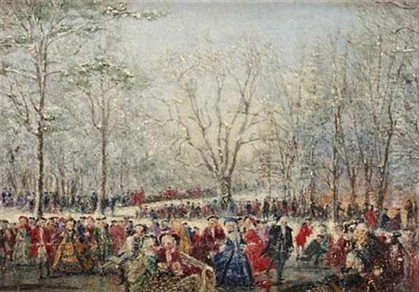 Skaters In The Bois De Boulogne - The Court Of Louis Xvi - view 1