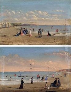 The Beach At Normandy (+ The Beach At Trouville; 2 Works) by Conrad Wise Chapman