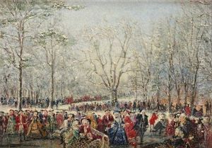 Skaters In The Bois De Boulogne by Conrad Wise Chapman