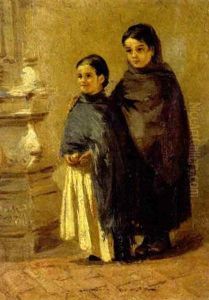 Two Ninas In A Cathedral by Conrad Wise Chapman