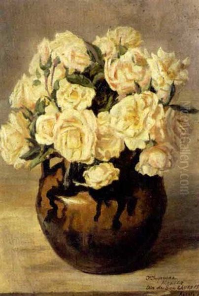 Still-life Of Roses (+ Still-life Of Daisies, 1901, Oil On Card, Smaller; 2 Works) - view 1