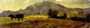 A Mountainous Mexican Landscape With Cattle by Conrad Wise Chapman
