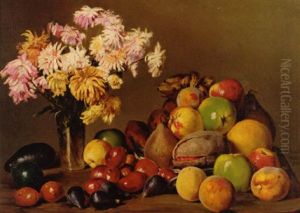 Naturaleza Muerta Con Fruta Y Flores by Conrad Wise Chapman