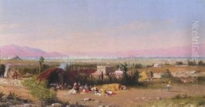 Figures In The Fields Outside Mexico City by Conrad Wise Chapman