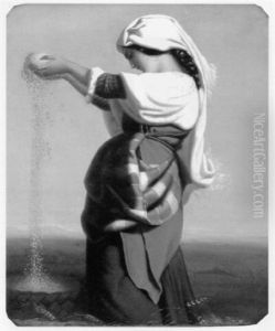 Peasant Girl Sifting The Corn by Conrad Wise Chapman