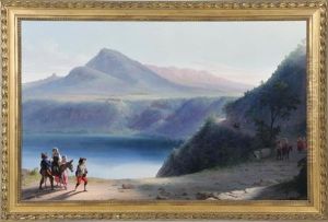 Lake Of Albano, Pilgrims To The Madonna Del Tufo On Assumption Day