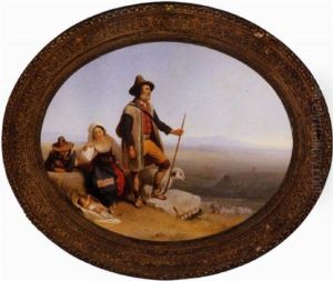 Italian Family In The Campagna by John Gadsby Chapman