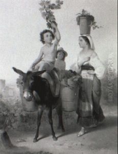 Harvest Time In Italy by John Gadsby Chapman