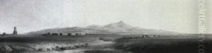 Claudian Aqueduct And The Alban Mountains by John Gadsby Chapman