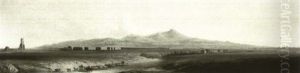 Claudian Aqueduct And Alban Mountains by John Gadsby Chapman