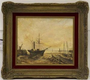Shipyard, 1880 by John Linton Chapman